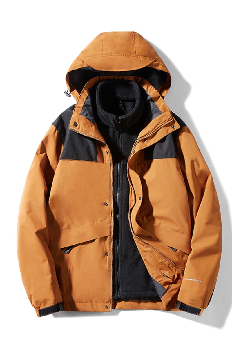 秋冬男女款亲子装户外三合一冲锋衣可拆卸两件套登山服CF9816P95,男装夹克,星座1410（原1902A）