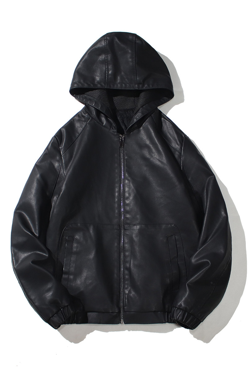 跨境外贸男士外套春秋款皮衣夹克男装PU皮机车服连帽皮衣PY609P68,男装夹克,星座1410（原1902A）