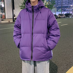 羽绒服短款90绒冬季连帽韩版时尚百搭纯色加厚保暖外套YR2332P190图片