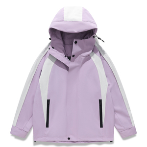 春秋户外运动冲锋衣男女情侣款防水防风滑雪登山服夹克 JK8859P65图片