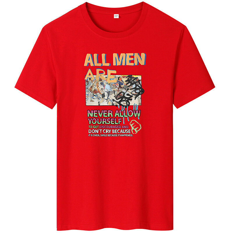 夏季男士短袖t恤潮流潮牌宽松纯棉衣服2024新款DT4532-ALLMEN-P16,男装棉衣,星座1410（原1902A）