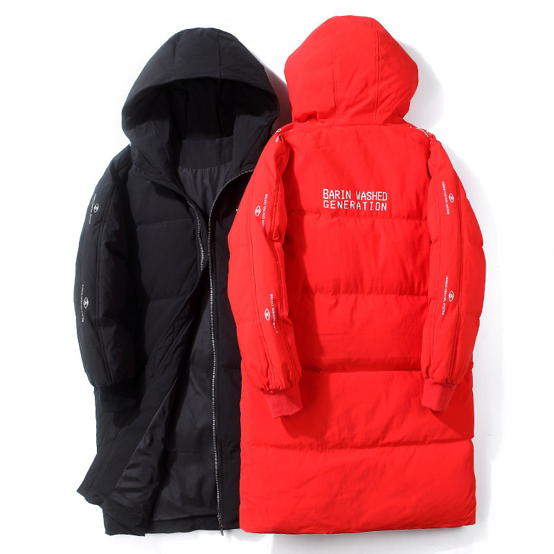 BLLZ白底平铺爆款羽绒服男士中长款工装韩版潮牌加厚外套930-P200，男装羽绒服，星座1410（原1902A）