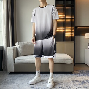 篮球短袖短裤套装团体定制球服校服套装比赛韩夏季针织套 B002P38图片