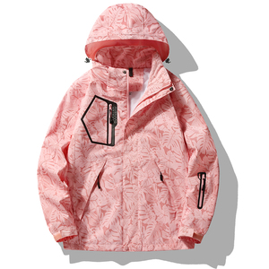 春秋冲锋衣情侣户外运动枫叶防风防水夹克外套登山服 CF1203D P60图片