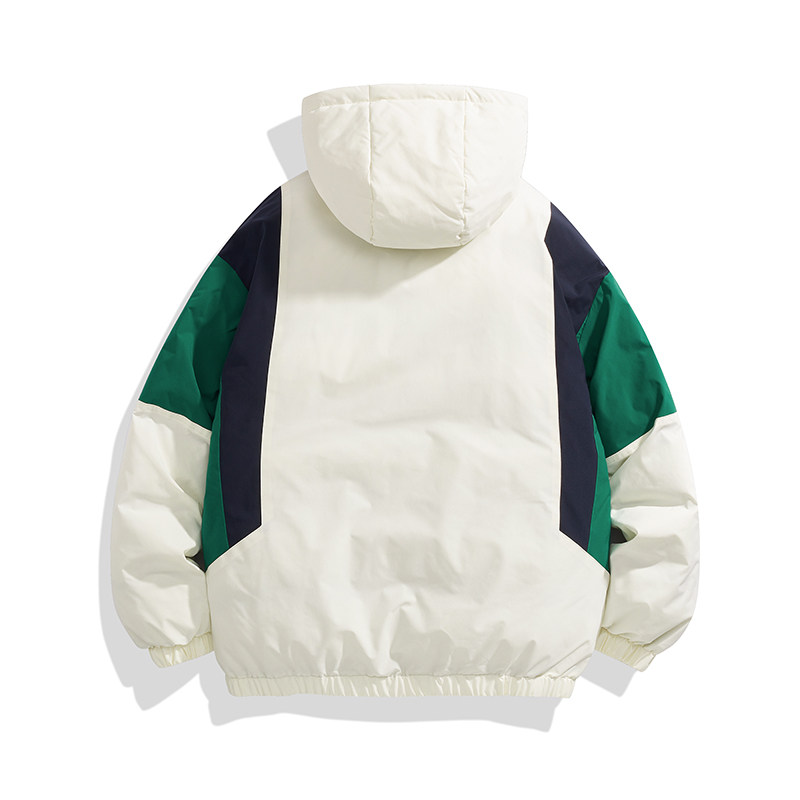 冬季新款拼色连帽男士棉服情侣百搭保暖潮流棉衣外套MY8122P110,男装棉衣,星座1410（原1902A）