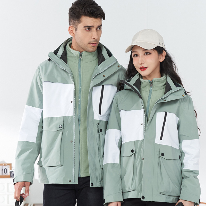 冲锋衣情侣新款三合一工装山系户外防水春秋冬季外套CF-D22P255,男装夹克,星座1410（原1902A）