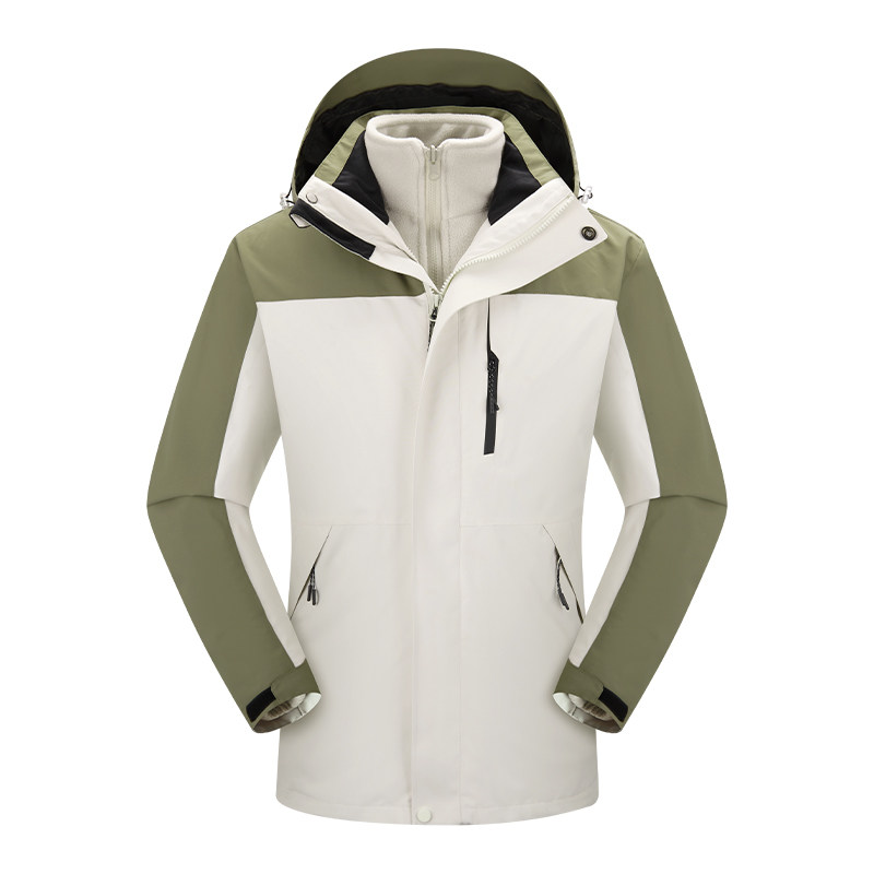 三合一冲锋衣秋冬户外三防连帽登山服宽松潮牌外套CF24855P150,男装夹克,星座1410（原1902A）