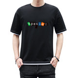 新款韩宽松潮流短袖t恤男半袖纯棉假两件T恤DT1026-特殊SPE-P20，男装T恤，星座1410（原1902A）