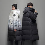 669冬季渐变羽绒服127男中长款过膝新加厚雪山潮流大衣YR669P220，男装羽绒服，星座1410（原1902A）