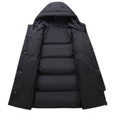 2024白鸭绒羽绒服男士宽松连帽中长款上衣潮牌时尚外套YR2313P220，男装羽绒服，星座1410（原1902A）