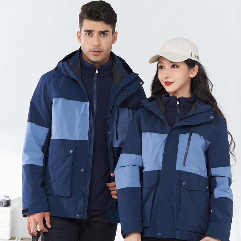 冲锋衣情侣新款三合一工装山系户外防水春秋冬季外套CF-D22P255,男装夹克,星座1410（原1902A）