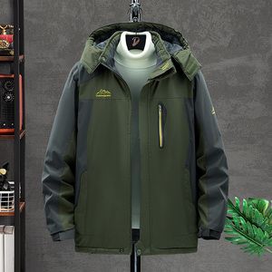 L-5XL户外冲锋衣男女大码加绒加厚登山服冬防风保暖棉衣MY8288P75