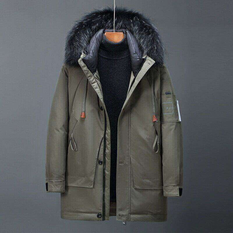 8866羽绒服男中长款加厚极寒冬装大毛领新款冬季外套YR8806P90,男装羽绒服,星座1410（原1902A）