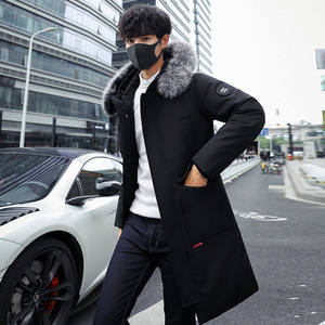 2021时尚男士中长款羽绒服   修身保暖羽绒外套YR809P125图片