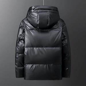 2021新款男士羽绒服短款冬装轻薄款潮牌白鸭绒亮面外套YR8805P115图片