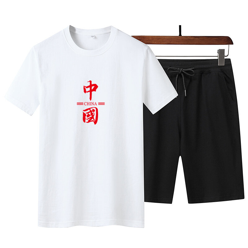 2021男士套装夏男士短袖t恤潮流韩版二件套TZ4896套装P35,男装休闲套装,星座1410（原1902A）