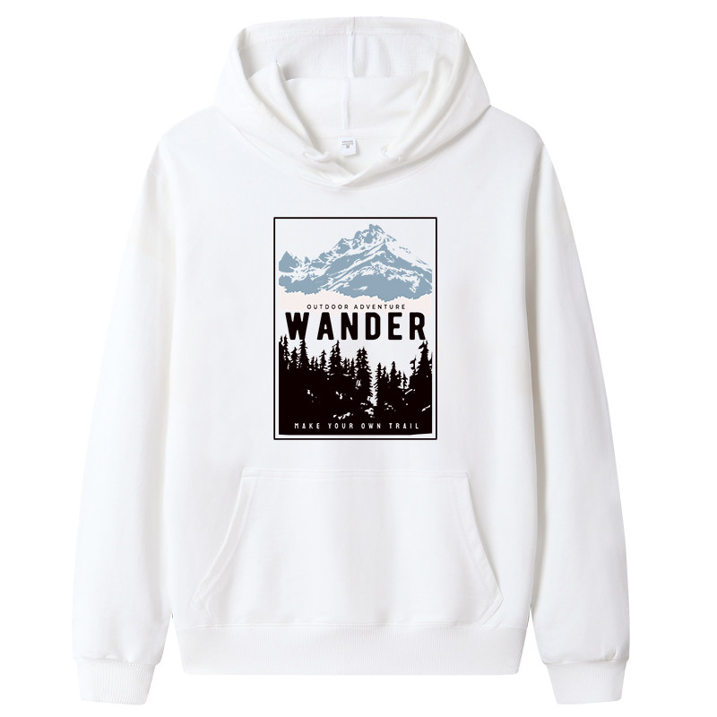秋卫衣男连帽嘻哈运动外套ins港风休闲帽衫潮MS8883-WANDER山-P40图片
