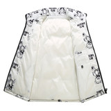 917冬季潮牌满印花小熊短款情侣羽绒服男女上衣YR9839P60，男装羽绒服，星座1410（原1902A）