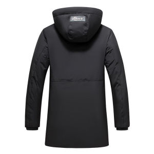 2021新中长款羽绒服情侣连帽工装羽绒大衣大码保暖外套YR9861P140图片