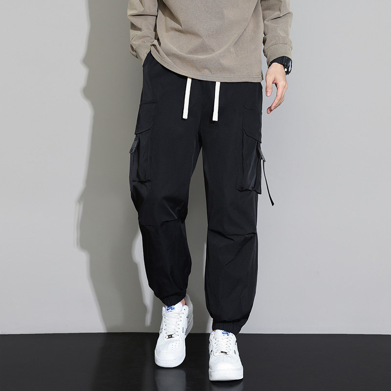 日系工装裤宽松休闲平脚裤男春季拼接防水运动裤男生长裤K119P40,男装工装外套,星座1410（原1902A）