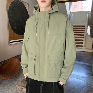 新款潮流男士连帽夹克春秋季外套上衣情侣女户外休闲夹克JK271P50