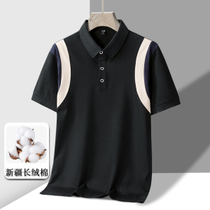夏季新款男士短袖T恤全棉薄款商务翻领男装polo衫男款PL319P30,收领毛衣穿搭图片