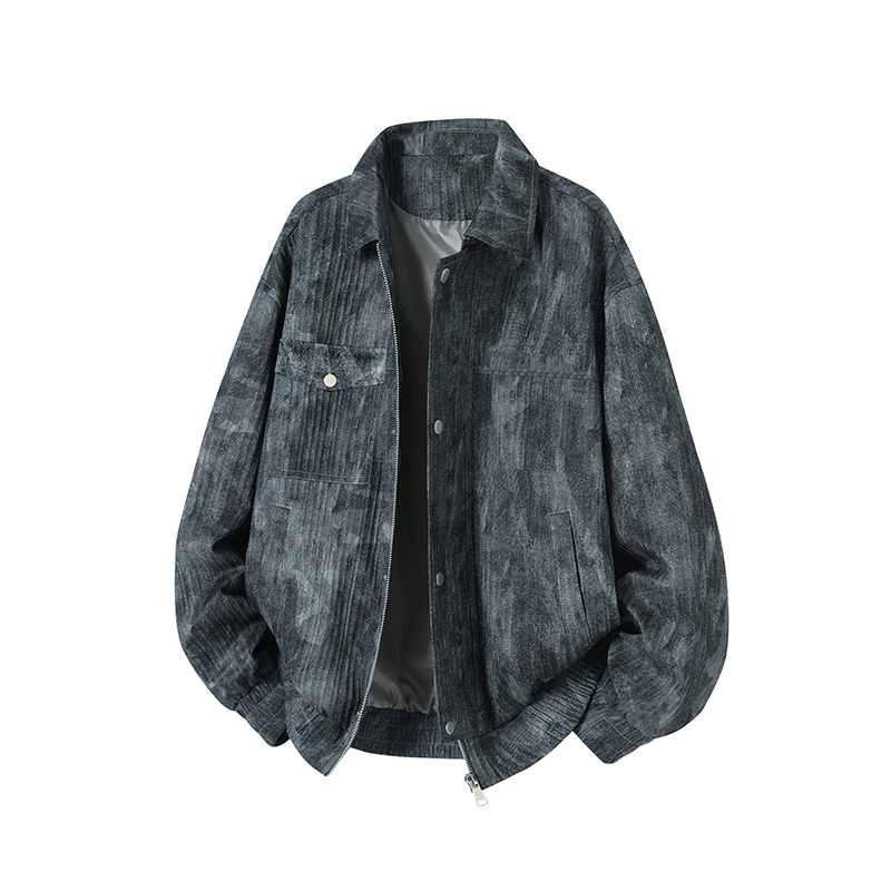 M-8XL大码花纹领夹克男外套美式复古纯色棒球服休闲外套J2511P75，男装夹克，星座1902A（原星座1216）
