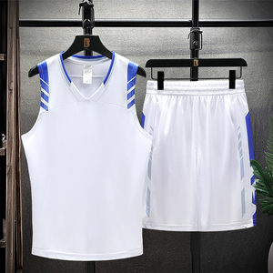 速干篮球服无袖背心训练服夏季运动套装男士速干篮球服 TZ1921P35图片