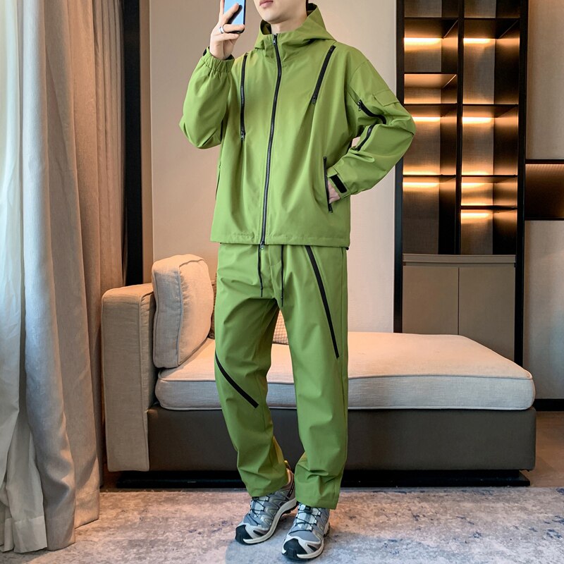 春秋防水雪尼尔套装日系男女同款外套防风防水休闲套装TZ562P105,男装休闲套装,星座1410（原1902A）