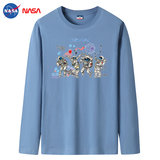 2022NASA新款韩版春秋男士纯棉圆领长袖T恤大码码号标CT6NS02-P18，男装T恤，星座1410（原1902A）