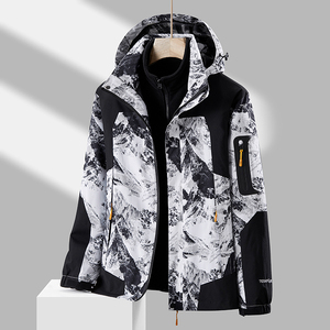 秋冬男女款夹克户外三合一冲锋衣可拆卸两件套登山服CF22170P95图片