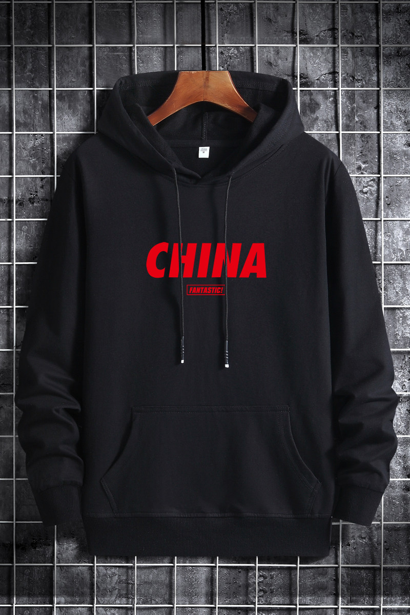 秋卫衣男连帽嘻哈运动外套ins港风休闲上衣潮MS8010红字CHINA-P40,男装卫衣,星座1410（原1902A）