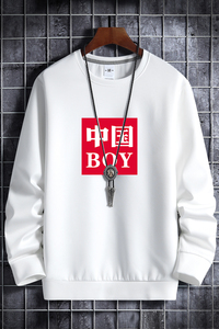 秋卫衣男圆领韩版嘻哈运动外套ins港风上衣潮WY9341-中国BOY-P25图片