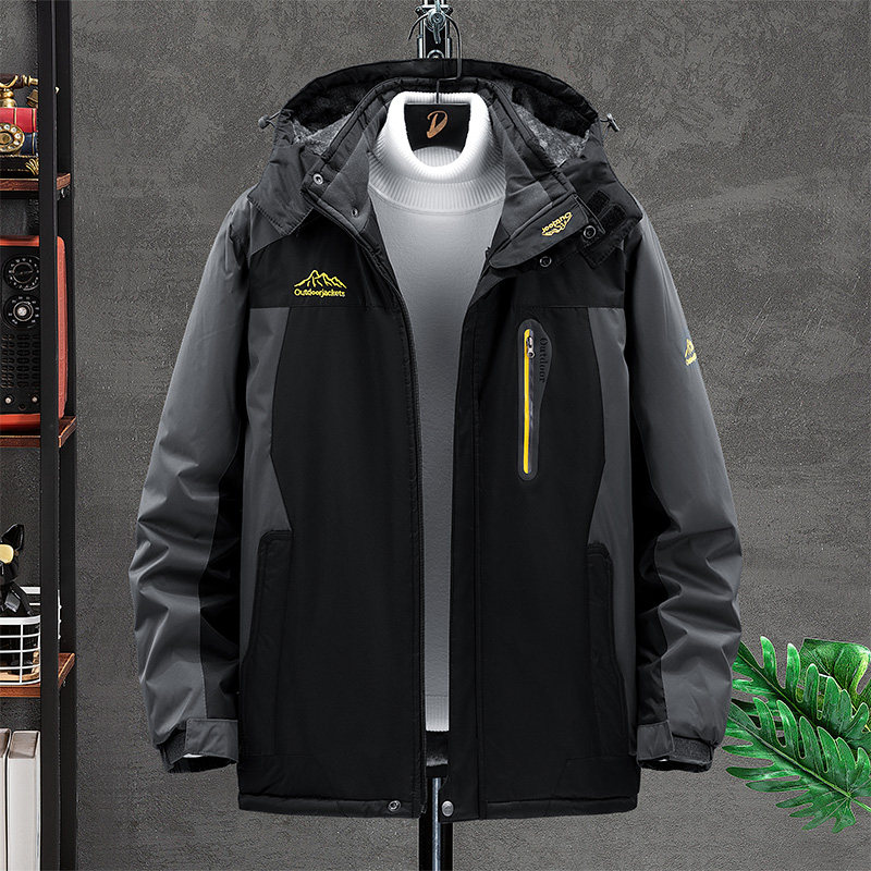 L-5XL户外冲锋衣男女大码加绒加厚登山服冬防风保暖棉衣MY8288P75,男装夹克,星座1410（原1902A）