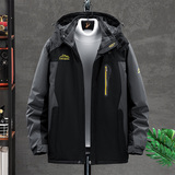 L-5XL户外冲锋衣男女大码加绒加厚登山服冬防风保暖棉衣MY8288P75，男装夹克，星座1410（原1902A）