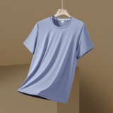2024冰丝提花透气孔男款短袖T恤BS9322P30，男装T恤，星座1410（原1902A）