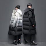 羽绒服男长款过膝渐变宽松时尚情侣韩版冬季加厚外套YR669P240，男装羽绒服，星座1410（原1902A）