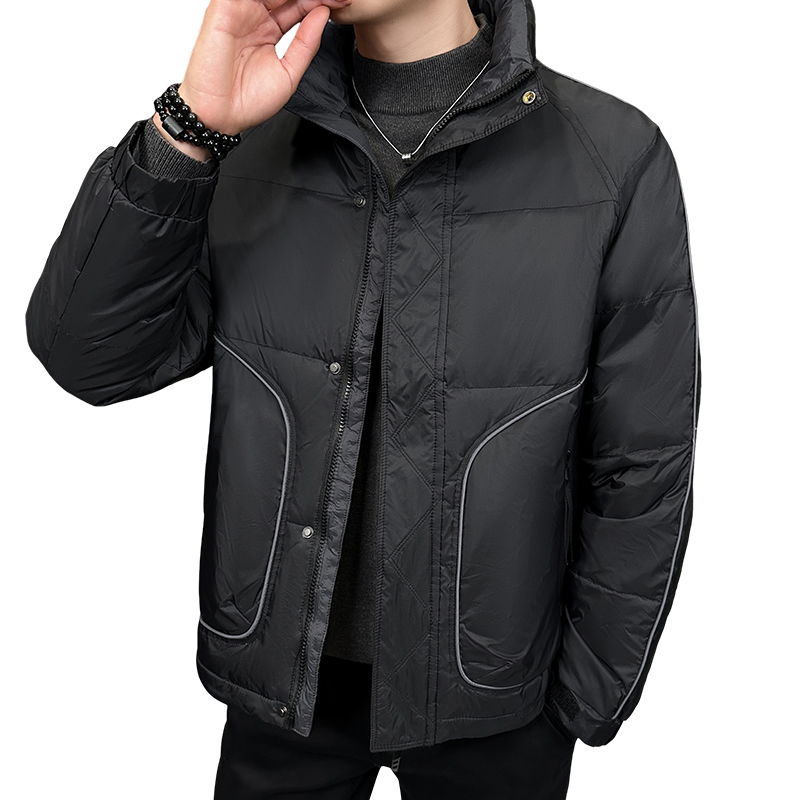 50绒M-5XL白鸭绒立领羽绒服短款保暖防风外套男士厚上衣YR601P120，男装羽绒服，星座1902A（原星座1216）