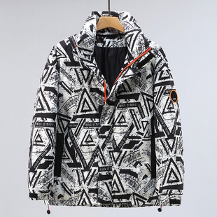 YR9867P65 羽绒服8003中国制造休闲厚羽绒服男国潮 厂家情侣款 冬装