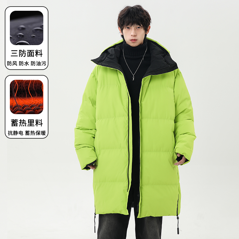 过膝长款棉衣冬季连帽情侣款加绒加厚棉衣中长款棉服男MY5377P105，男装棉衣，星座1902A（原星座1216）