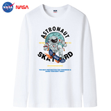 2022NASA新款韩版春秋男士纯棉圆领长袖T恤大码码号标CT6NS05-P18，男装T恤，星座1410（原1902A）