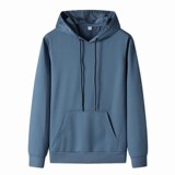 13色卫衣男纯棉连帽卫衣公版纯色上衣宽松百搭春秋冬WY8001-P30，男装卫衣，星座1410（原1902A）