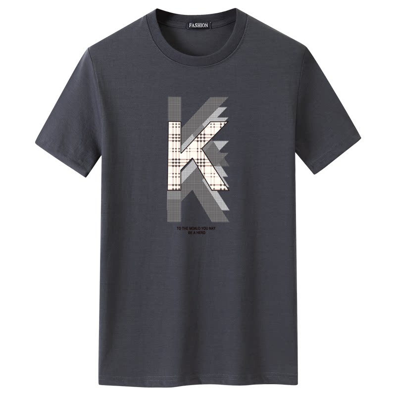 夏季短袖t恤潮流宽松CVC60%棉衣服新款男装DT3454-KKK,男装T恤,星座1410（原1902A）