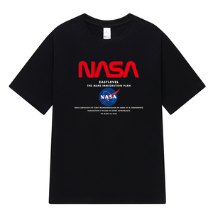 NASA夏季新款男T恤印花百搭港风简约短袖男潮 NS39-NASA字母P20图片