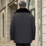 中年男士羽绒棉服中长款爸爸冬装外套棉衣中老年棉袄MY23-2P100，男装棉衣，星座1410（原1902A）