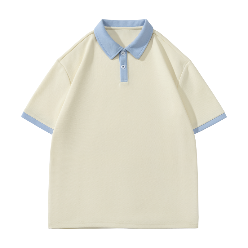 男夏季宽松服潮牌港风双珠地短袖T恤翻领POLO衫PL2369P38,男装Polo衫,星座1410（原1902A）
