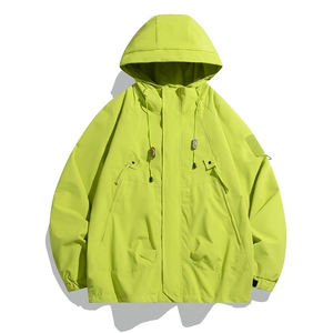 秋季工装冲锋衣女春秋户外登山防风雨情侣款上衣夹克外套 J90P35图片