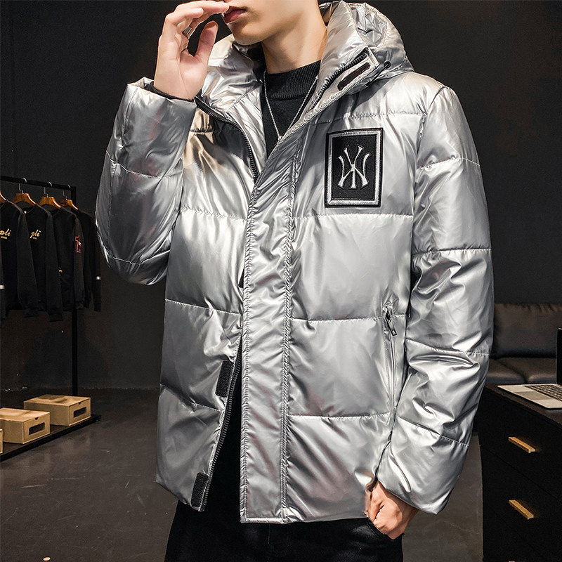 2021羽绒服男短款NY潮亮面冬季白鸭绒加厚休闲连帽外套YR9808,男装羽绒服,星座1410（原1902A）