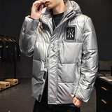 2021羽绒服男短款NY潮亮面冬季白鸭绒加厚休闲连帽外套YR9808，男装羽绒服，星座1410（原1902A）