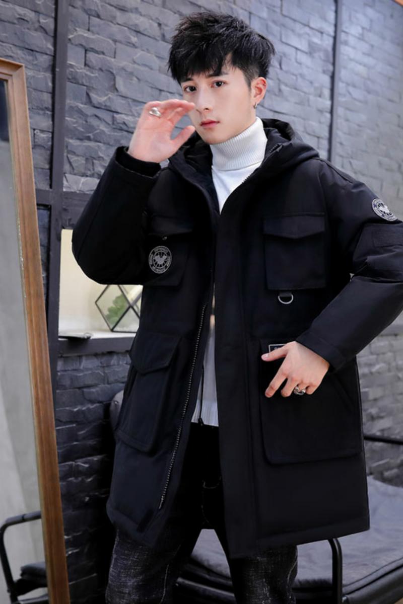 Y06羽绒服男中长款连帽工装长款外套白鸭绒主推有差价.P180,男装羽绒服,星座1410（原1902A）